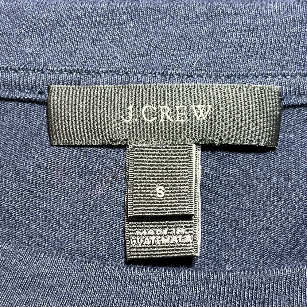 J. Crew Embroidered Bell Sleeve Top Blouse Shirt Womens Size Small Navy White - Picture 4 of 9